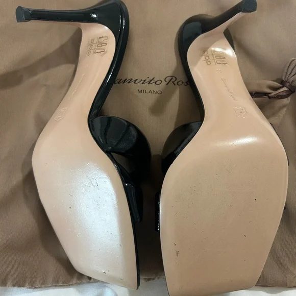 Gianvito Rossi Milano Amour Glossy Nappa Heels - Picture 8 of 9